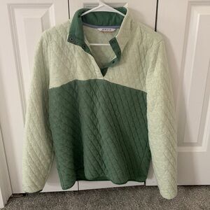 Orvis outdoor quilted quarter snap sweatshirt